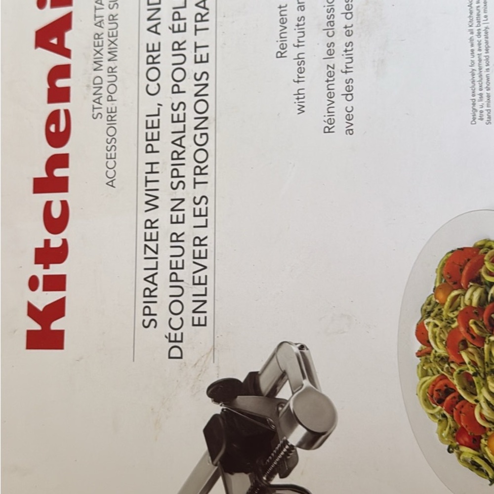 KitchenAid Silver and Black Spiralizer Attachment